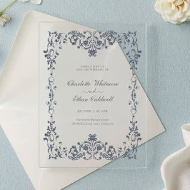 Baroque Elegant Frame Wedding Acrylic Invitation アクリル招待状