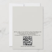 Baroque Embossed Vintage Elegant QR Code Wedding 招待状 (裏面)