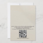 Baroque Embossed Vintage Elegant QR Code Wedding 招待状 (裏面)