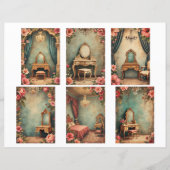 Baroque ephemera cards Scrapbook paper cutouts (正面)