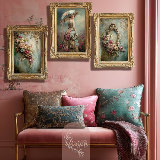 Baroque Ethereal Hummingbird Oval Frame & Floral 薄葉紙