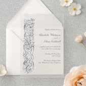 Baroque Floral Border, Wedding Acrylic Invitation アクリル招待状