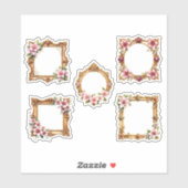 Baroque Floral Frame Cutout Sticker Sheet シール (シート)