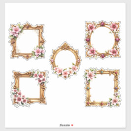 Baroque Floral Frame Sticker Sheet シール