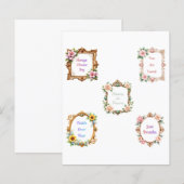 Baroque floral frames scrapbook paper cutouts (正面/裏面)