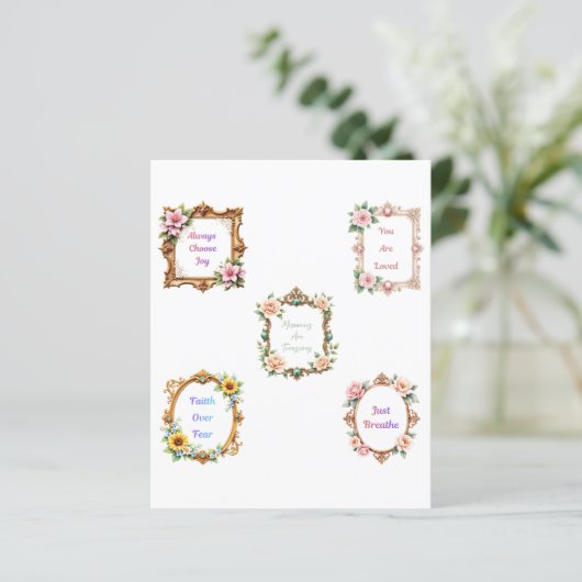 Baroque floral frames scrapbook paper cutouts (スタンド正面)