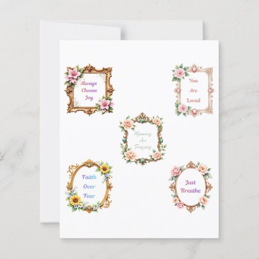 Baroque floral frames scrapbook paper cutouts (正面)