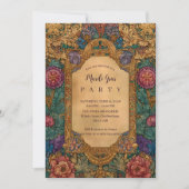 Baroque Floral Mardi Gras Masquerade 招待状 (正面)