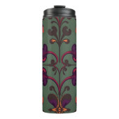 Baroque Floral Pattern Travel Mug タンブラー (正面)