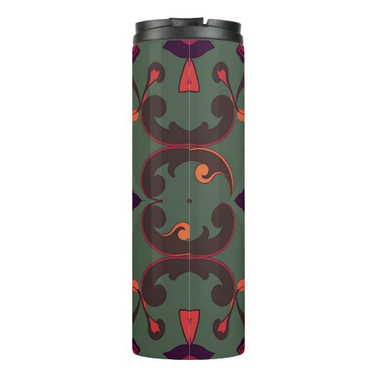Baroque Floral Pattern Travel Mug タンブラー (裏面)