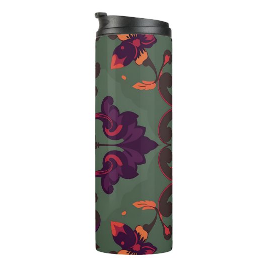 Baroque Floral Pattern Travel Mug タンブラー (回転右)