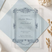 Baroque Frame Elegant Wedding Acrylic Invitation アクリル招待状