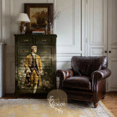 Baroque Gentleman Gold Coat Floral Portrait 薄葉紙