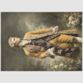 Baroque Gentleman Gold Coat Floral Portrait 薄葉紙 (正面)