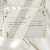 Baroque Gold Monogram Wedding Details エンクロージャーカード