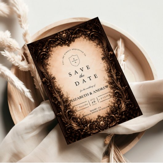 Baroque Gothic Frame Wedding セーブザデート