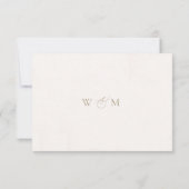 Baroque Ivory Elegant Wedding RSVP Card (裏面)
