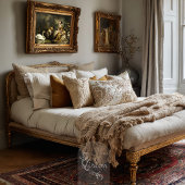 Baroque Lady Swan Gold Floral Landscape Scene 薄葉紙