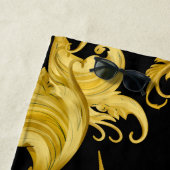 Baroque leaf,abstract,vintage flowers art ビーチタオル (インサイチュ)