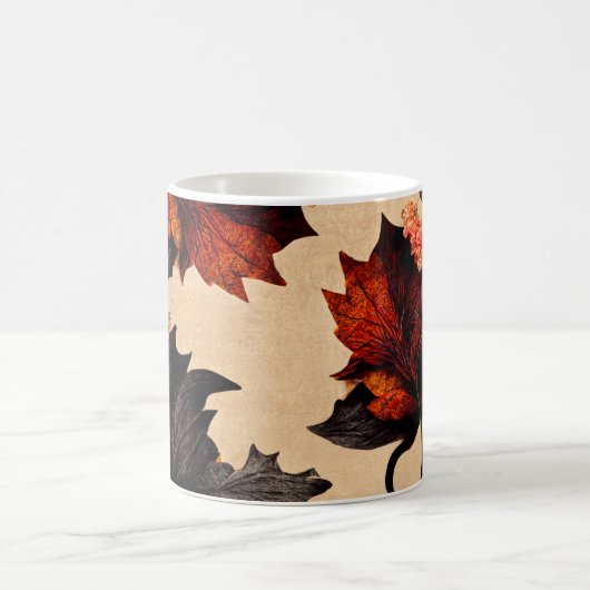 Baroque Maple Leaves Pattern コーヒーマグカップ (中央)