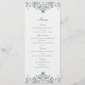 Baroque Ornament Elegant Wedding Menu メニュー (正面)