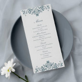 Baroque Ornament Elegant Wedding Menu メニュー