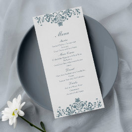 Baroque Ornament Elegant Wedding Menu メニュー