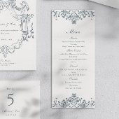 Baroque Ornament Elegant Wedding Menu メニュー