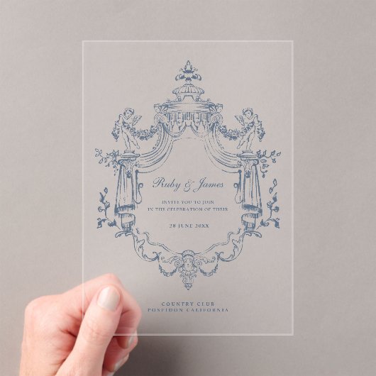 Baroque Ornament Wedding Acrylic Invitation アクリル招待状 (インサイチュ (ポータブル))