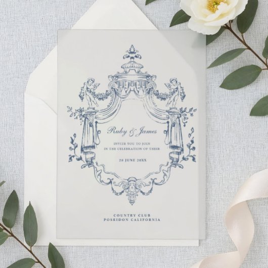 Baroque Ornament Wedding Acrylic Invitation アクリル招待状