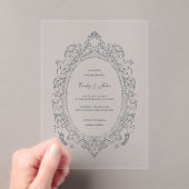 Baroque Oval Frame Wedding Acrylic Invitation アクリル招待状 (インサイチュ (ポータブル))