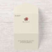 Baroque Painted Floral Wedding Foil オールインワン招待状 (外側)