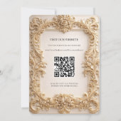 Baroque QR Code Wedding Details Enclosure Card 招待状 (裏面)