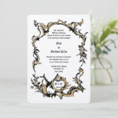 Baroque Rococo Rocaille 18th Century Frame Border 招待状 (スタンド正面)