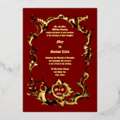 Baroque Rococo Rocaille 18th Century Frame Border 箔招待状 (正面)