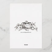 Baroque Rococo Rocaille Louis XV Frame Wedding 箔招待状 (裏面)