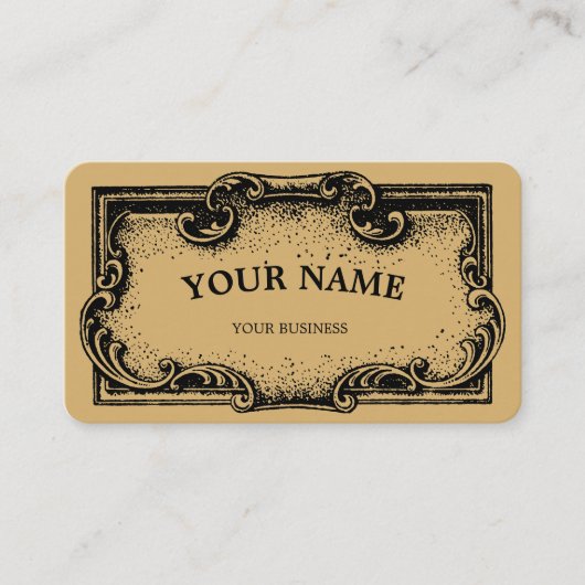 Baroque Rococo Style Cartouche Steampunk Template 名刺 (正面)