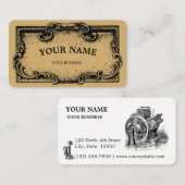 Baroque Rococo Style Cartouche Steampunk Template 名刺 (正面/裏面)