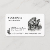 Baroque Rococo Style Cartouche Steampunk Template 名刺 (裏面)