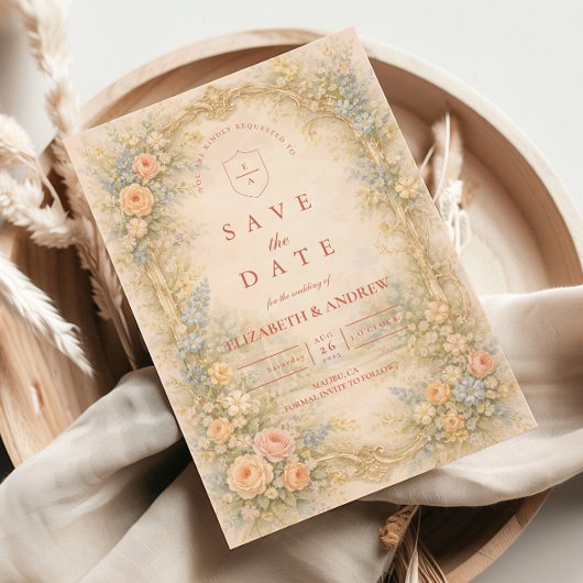 Baroque Rose Garden Wedding セーブザデート