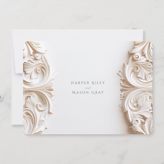 Baroque RSVP Card for Wedding 招待状 (裏面)