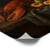 Baroque Still Life with Fruit and Lobster ポスター (角)