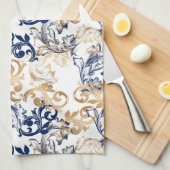 Baroque-Style Retro Classic Pattern  キッチンタオル (四つ折り)