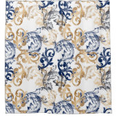 Baroque-Style Retro Classic Pattern  シャワーカーテン (正面)