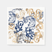 Baroque-Style Retro Classic Pattern  スタンダードカクテルナプキン (正面)