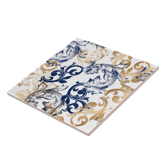 Baroque-Style Retro Classic Pattern  タイル (側面)