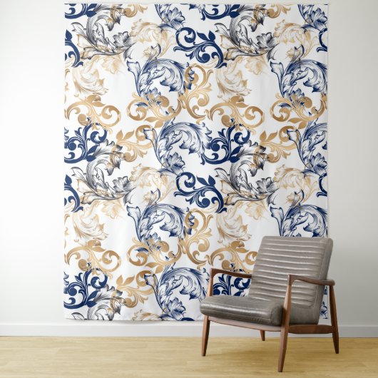 Baroque-Style Retro Classic Pattern  タペストリー (インサイチュ)