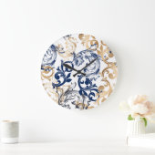 Baroque-Style Retro Classic Pattern  ラージ壁時計 (ホーム)