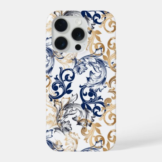 Baroque-Style Retro Classic Pattern  iPhoneケース (裏面)