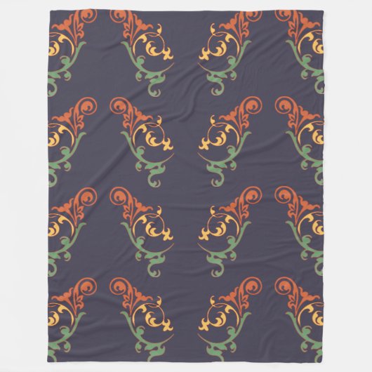 Baroque Swirl フリースブランケット (正面)